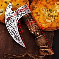Hacha cortadora de Pizza vikinga personalizada forjada a mano estilo hacha cortadora de Pizza Original estilo vikingo regalo y hacha para exteriores