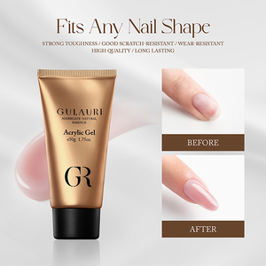 Recién llegados, extensión de polietileno desnudo <span class=keywords><strong>para</strong></span> puntas de <span class=keywords><strong>uñas</strong></span>, Color de piel rosa acrílico, 50g, <span class=keywords><strong>goma</strong></span>, Gel Base de 12 Colores - Product Image 5