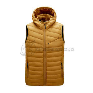 Vestes matelassées sans manches personnalisées, doublure en polaire à capuche, coupe-vent, respirantes, chaudes, fermeture éclair, vente chaude, hiver - Product Image 2