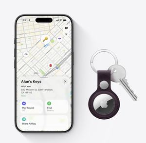 AirTag 2nd Generation 4 Pack Tracker for Keychain <b>Wallet</b> and More Locator with Sound <b>Key</b> with up to 1.5X Precision Finding Range - Product Image 3