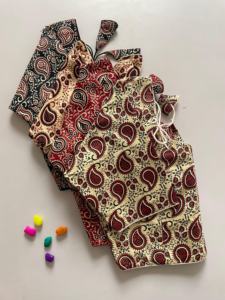 Chemisier moderne à col en V 100% PUR COTON IMPRIMÉ AJRAK Chemisier motif crochet froent SANS REMBOURRAGE - Product Image 3