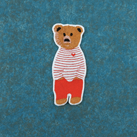 Parche de Tela Bordado en 3D con Forma de Oso de Peluche para Ropa y Gorras Personalizadas, Estilo Cosido