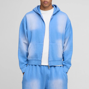 Ensemble de survêtement avec capuche et fermeture éclair, ensemble de jogging de haute qualité pour hommes, manches longues, coupe décontractée et tendance, idéal pour les commandes en gros - Product Image 2