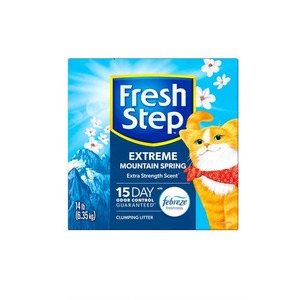 Febreze Fresh Step Extreme Litière agglomérante pour chat 14 lb Mountain Spring Scent Flushable Odor Control pour le nettoyage et le bain des animaux de compagnie - Product Image 1