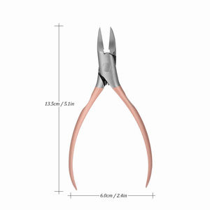 Professional Manicure Cuticle <b>Cutter</b> Toes <b>Nail</b> Trimmers Customized Top Stainless Steel Half Jaw Cuticle Nippers - Product Image 1