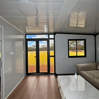 Villa modulaire préfabriquée de 20 pieds, deux chambres, Classe 1a, extensible, avec salle de bain, pour hôtel conteneur mobile