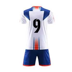 Nouveaux ensembles de football personnalisés maillot de football uniformes de football maillot de football à séchage rapide bleu blanc ensemble sublimé angleterre maillot de football - Product Image 2