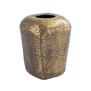 Vase à fleurs en argent royal pour la Journée de la Terre, en fer décoratif, vert marbré côtier, par Zahid Exports - Product Image 1