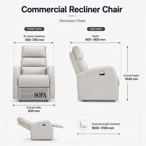 Hospital Recliner <strong>Sofa</strong> Chair With Cup Holder USB Charging Adjustable Backrest For Patient Care Waiting Room And Cinema Lounge - Product Image 2