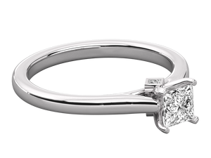 Anillo de Diamantes Personalizable de 14K, Oro, Corte Princesa D VVS, Diamante Cultivado en Laboratorio con Certificado IGI, Anillo de Compromiso, Promesa y Boda para Mujer - Product Image 4