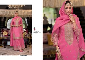 Traje festivo Palazzo para mujer con bordado a mano Organza Dupatta Ropa étnica disponible para exportación mundial desde la India - Product Image 4