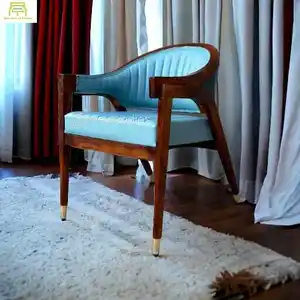 Modern Dining Furniture Leather Cover Solid Wood Dining Chair For Dining Room Restaurant Cafe Hotel Chair