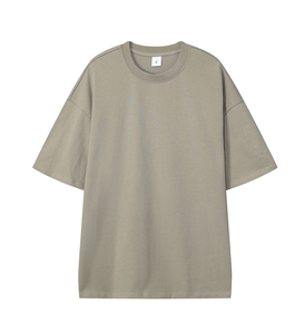 T-shirt oversize en coton 100% en gros, t-shirt lourd à coupe ample, t-shirt uni à col rond, streetwear pour hommes - Product Image 5