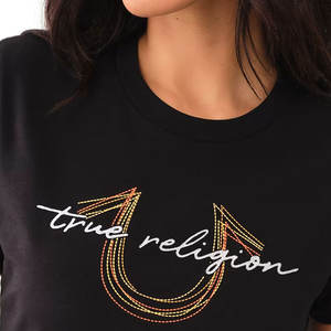 Camiseta con estampado de abullonado para mujer, nuevo diseño de alta calidad, estilo deportivo informal de verano, lona de algodón de peso pesado - Product Image 3