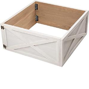 ปลอกคอต้นคริสต์มาส,คอปกไม้สีน้ำตาลเข้มสำหรับตกแต่งต้นคริสต์มาส - Product Image 5