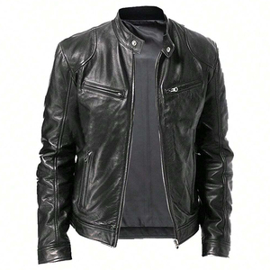 Nouvelle arrivée de veste en cuir véritable unisexe personnalisée de haute qualité vêtements d'extérieur d'hiver minces décoration en fourrure au tarif de gros offert - Product Image 1