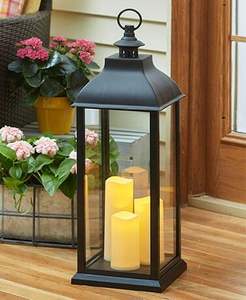 Faroles Decorativos de Metal Antiguos y Elegantes de Color Negro con Acabado en Cobre, Perfectos para Interiores Rústicos y Casas de Campo - Product Image 6