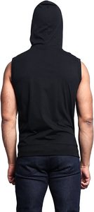 เสื้อกล้ามมีฮู้ดสำหรับผู้ชาย,เสื้อกล้ามเพาะกายแห้งเร็วแขนกุด - Product Image 5
