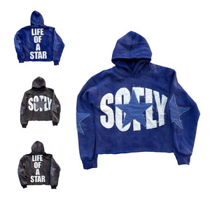Sudadera con capucha de manga raglán de poliéster 100% al por mayor Sudadera con capucha en blanco personalizada con el logotipo de tu propia empresa - Product Image 6