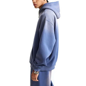 Pantalon de survêtement baggy personnalisé avec effacement du soleil et décoloration à l'acide Ensemble de survêtement à capuche Ensemble de survêtement avec strass pour hommes - Product Image 3