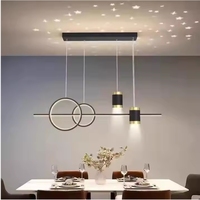 Zhongshan Usine Nouvelle Arrivée LED Lustre Pendentif Lumière En Aluminium Acrylique Table À Manger Lampe Suspendue Lustres Pendentif Lumières