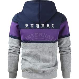 Deux tons 310g 100% coton pull coupe régulière à capuche broderie sérigraphie lavage à l'acide OEM personnalisé hommes décontracté hiver goutte - Product Image 3