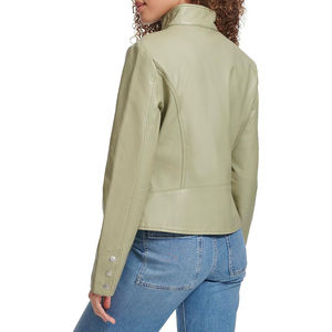 แจ็กเก็ตหนังของผู้หญิงแจ็กเก็ตหนังของผู้หญิงแจ็กเก็ตหนังสีทึบออกแบบโลโก้ได้ตามต้องการ - Product Image 6