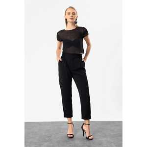 Camiseta Casual de Manga Larga con Tul y Pedrería Brillante, Cuello Redondo, 100% Poliéster - Product Image 3