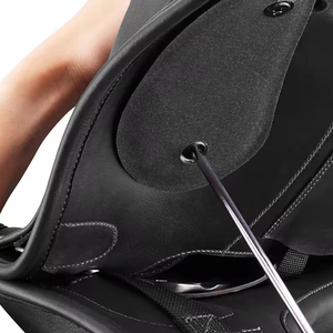 Silla de Montar de Cuero Resistente y de Alto Rendimiento con Solapa Delantera de Plástico, Diseño Ligero y Barras de Estribo Seguras para Cambios de Posición Rápidos - Product Image 3