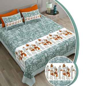 Ensemble de draps de lit 3 pièces en coton de qualité élégante 200TC bel imprimé floral motif solide classique confortable excellent cadeau - Product Image 1