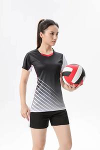 Conjunto de uniforme de voleibol personalizado transpirable de manga corta para mujer de secado rápido - Product Image 5