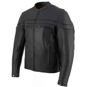 Chaquetas de Cuero Vacuno Formales, Impermeables y Ecológicas de Alta Calidad, con Cuello Alto y Logotipo Frontal - Product Image 6