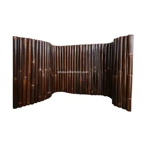 Rouleau de clôture en bambou noir pour décoration de clôture de jardin, rouleau de clôture en bambou personnalisé de différentes tailles