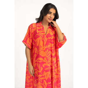 เดรสลายดอกไม้ประดับโครเชต์ พิมพ์ลายดิจิตอล WM-DRS-SS25-208 ทรงปกติ ไซส์ XL ซับในผ้าสแปนเด็กซ์ เหมาะสำหรับงานปาร์ตี้ - Product Image 4