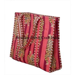 Sacs à bandoulière en coton en gros, sacs fourre-tout en coton écologiques imprimés d'animaux, sacs en coton avec fermeture éclair pour tous les sacs fourre-tout pour un usage quotidien - Product Image 3