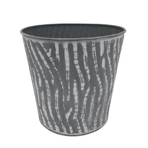 Maceta cuadrada de Metal decorativa gris con acabado antiguo blanco aspecto elegante para suministros de jardín decoración interior y exterior - Product Image 5