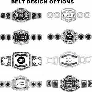 Cinturón de campeonato Cinturón DE LUCHA personalizable Placas de latón de 2mm completamente personalizadas Negro Blanco Marrón Naranja Azul Amarillo Púrpura - Product Image 2