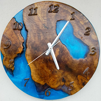 Jam Dinding Kayu Resin Epoxy Kualitas Terbaik Jam Dinding Kayu Resin Epoxy Buatan Tangan Jam Dinding Kayu Resin Epoxy Grosir