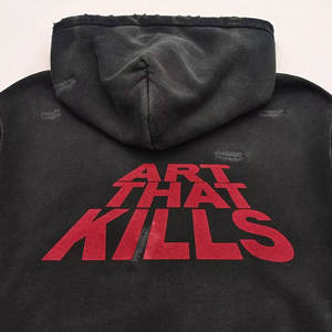 High Quality 100% Cotton Acid Washed <b>Vintage</b> Hoodie High Street Series-Stone Washed Old <b>Sweater</b> Print Pattern Clothing Use - Product Image 6