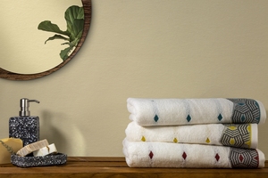 MS Home High Quality Turkish Cotton <b>Bath</b> <b>Towel</b> <b>Set</b> Extra Absorbent Long Staple Embroidered Hypoallergenic Eco-Friendly Hand <b>Bath</b> - Product Image 2