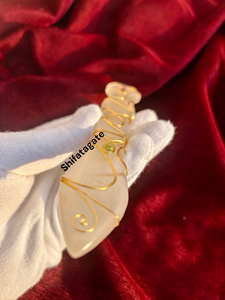 Offre Spéciale fait à la main sélénite cristal baguette magique fil d'or enveloppé spirituel guérison énergie outil de nettoyage poli élégant pilier - Product Image 4