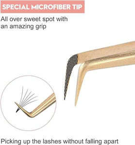 แหนบขนตาปริมาณ90องศาปลายไฟเบอร์สำหรับต่อขนตา - Product Image 4