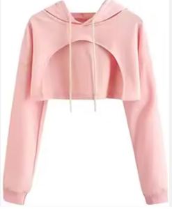 Sweat à capuche uni pour dames Vente en gros Polaire de coton OEM Impression de logo personnalisé Fournisseur - Product Image 5