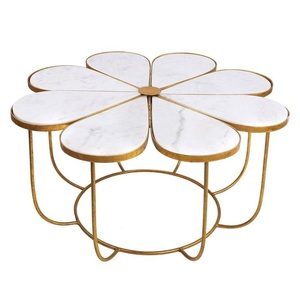 Table d'appoint moderne en métal argenté, style de mobilier de salon rond et moderne - Product Image 3