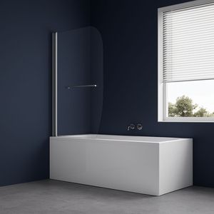 Mur de ceinture de réservoir en verre à un seul pantalon au-dessus de 140x90cm pivotant à 180 degrés Type de cristal transparent pour portes de douche - Product Image 1