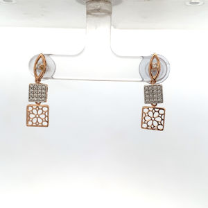 Collier fin moderne avec pendentif en or rose 18 carats et pompon en diamant Luxe Collier avec pendentif en or rose 18 carats et pompon en diamant - Product Image 6