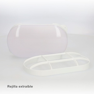 Lampada da parete per esterni a LED Cercis ovale con griglia 15W 950Lm 6500K IP65 bianco (GSC 200205001) - Product Image 5