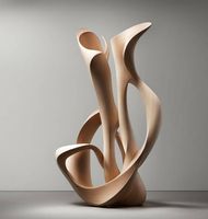 Sculpture de table en bois décorative, accessoire artistique pour la maison, pour des ambiances intérieures élégantes, décoration de table de salon, présentoir