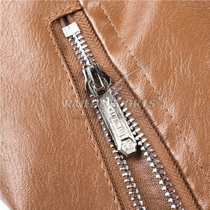 Veste en cuir de vache pour homme, collection hiver 2025, grande taille, logo frontal, style vintage, respirante, écologique, coupe-vent, directement de l'usine - Product Image 6