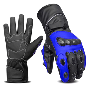 Gants d'hiver en cuir imperméables pour moto sport motard cyclisme voyage extérieur respirant et compatible avec écran tactile - Product Image 5